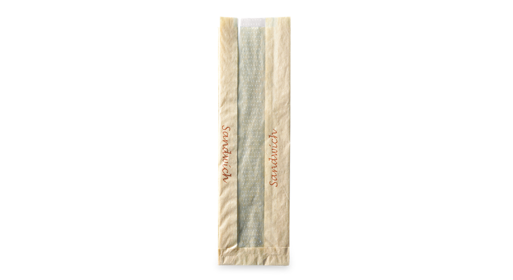 [AL-000041] Sac sandwich kraft brun à fenêtre - 100x40x360mm - 1000pcs