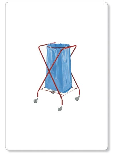 [B25-04] DUST - porte-sac en métal avec roues et élastique - 120lit