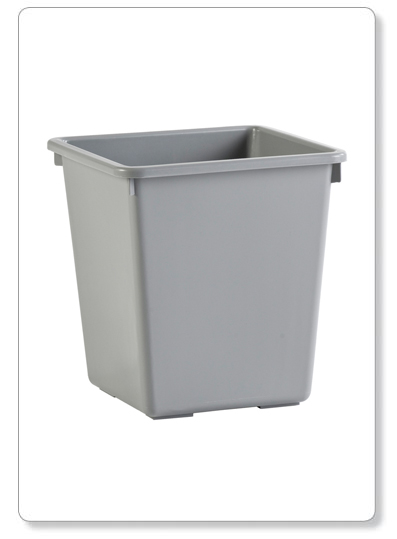 [B41-02] Poubelle à papier en carrée gris - 27lit (H: 36cm)