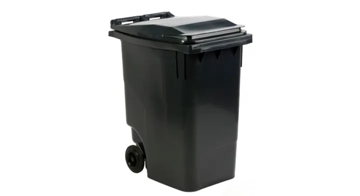 [B44-04] Conteneur mobile en plastique - gris - 360lit (H: 111,2cm)
