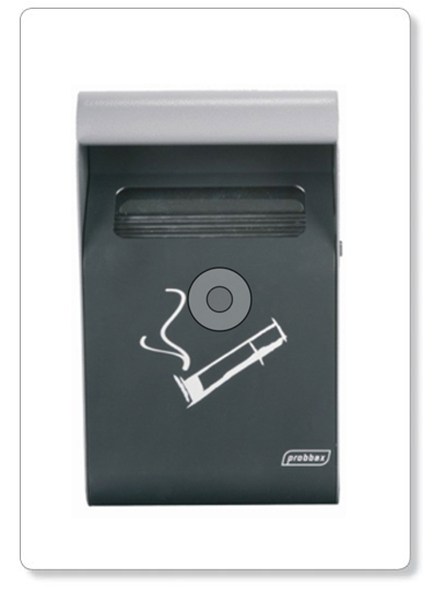 [B51-01] Cendrier mural inox - gris - 1,5lit