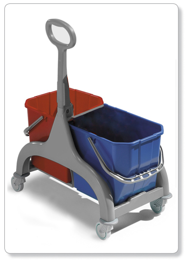 Chariot double seau roulant - plastique ABS - 2x15lit