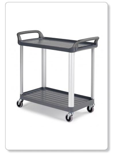[C01-75] SHELF 3730 - chariot 2 plateaux (montant en aluminium)