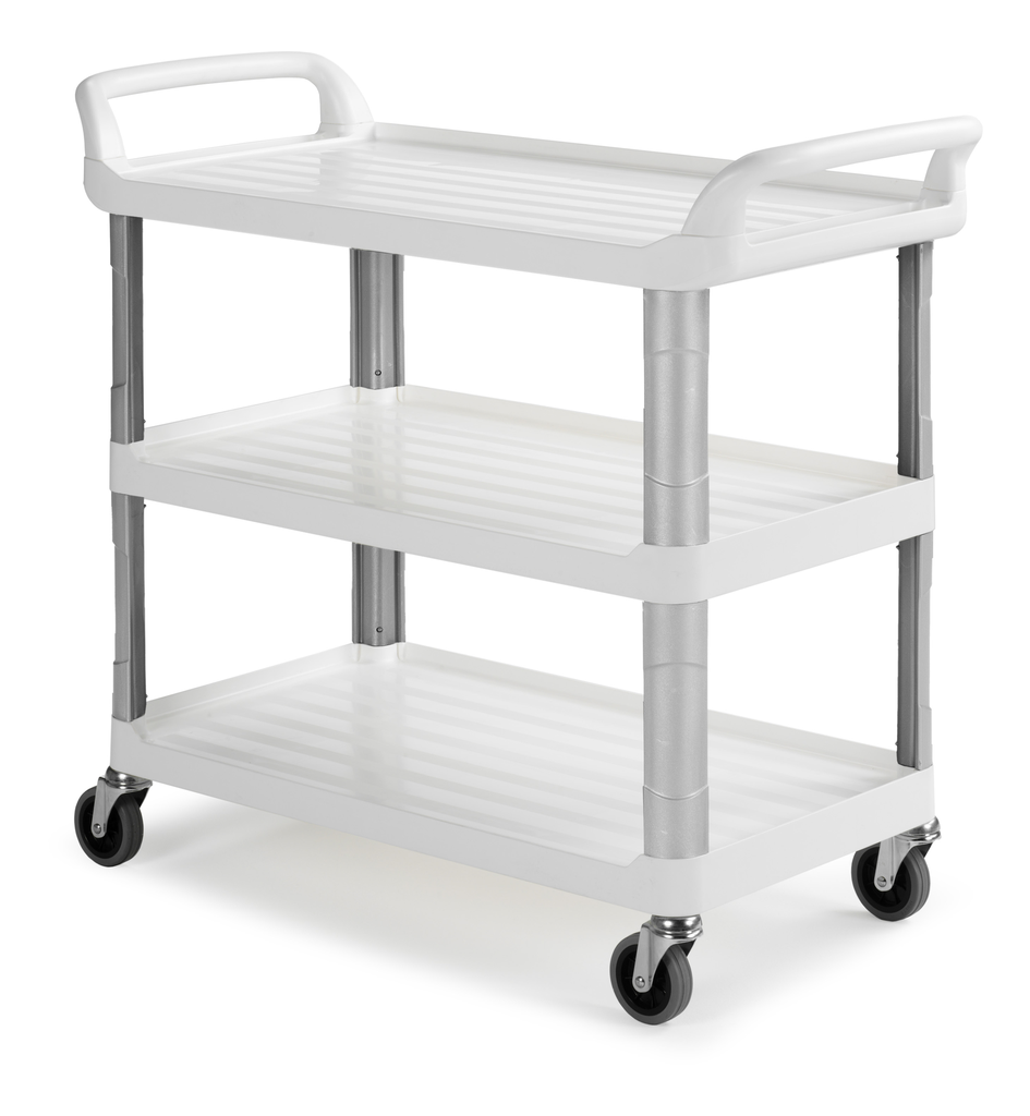 [C01-76] SHELF 3800 - chariot 3 plateaux (montant en PVC)