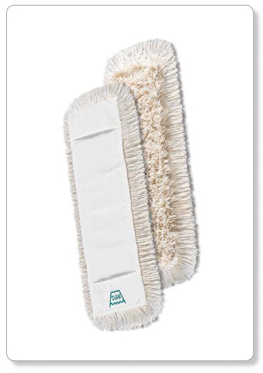 [C02-29] Mop à poches en coton/polyester - blanc - 40x13cm