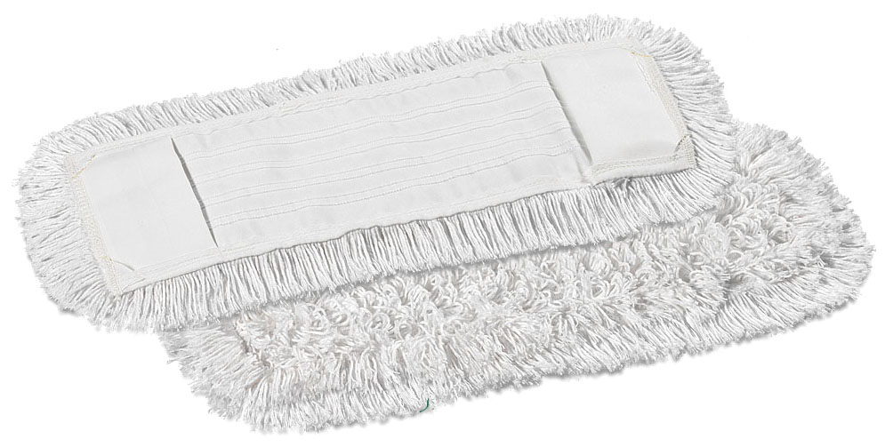 [C02-29D] Mop à poches en coton/polyester - blanc - 40x13cm