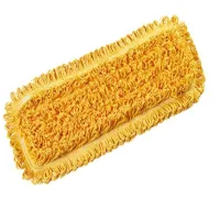 [C03-22JD] Mop à plat (pince) en microfibre - jaune - 40x13cm