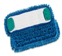 Mop à plat (pince) en microfibre - bleu - 40x13cm