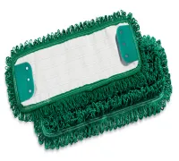 Mop à plat (pince) en microfibre - vert - 40x13cm
