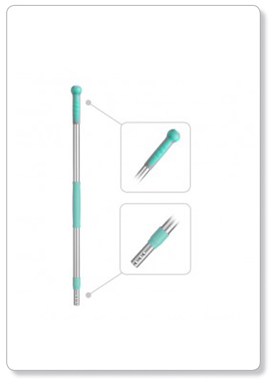 [C05-04] Manche télescopique en aluminium -  97/184cm (poignée verte)