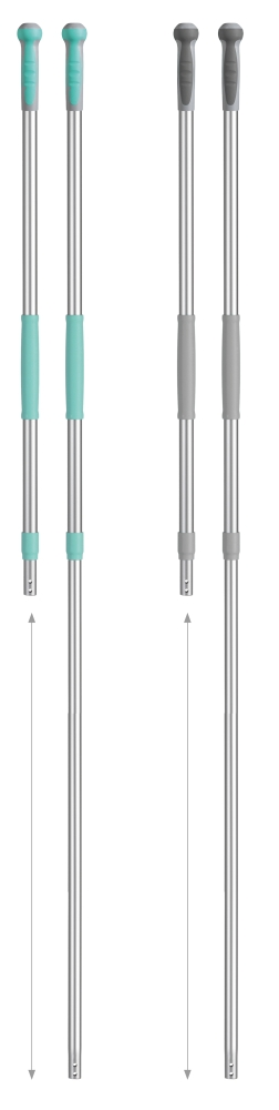 [C05-04B] Manche télescopique en aluminium -  97/184cm (poignée bleue)