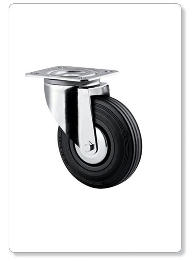 [C20-ACC-25] Roue pneumatique diam. 200 mm avec plaque pivotante et vis
