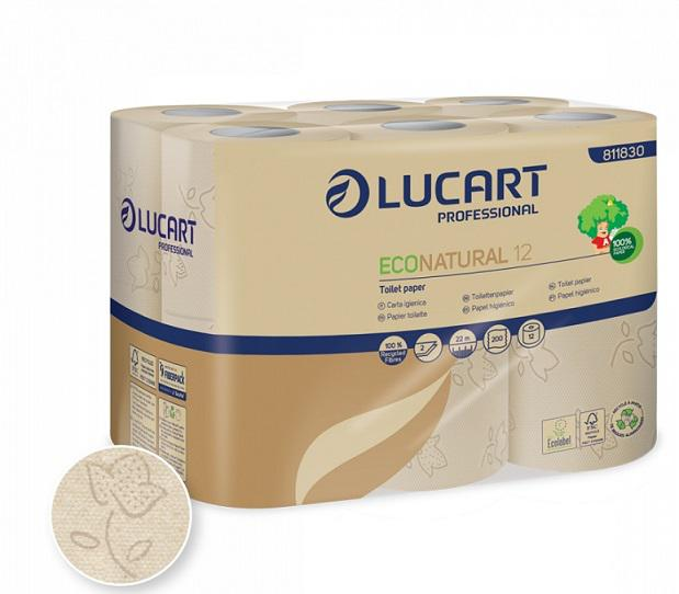 [D01-02LUA] LUCART ECONATURAL 12 - papier WC 200c - havane - 96rlx - 2plis