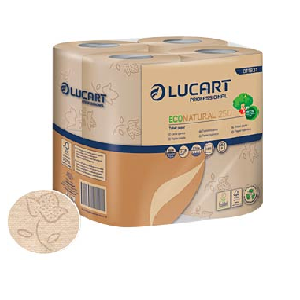 [D01-03LUA] LUCART ECONATURAL 250 - papier Wc 250c- havane - 64rlx - 2plis
