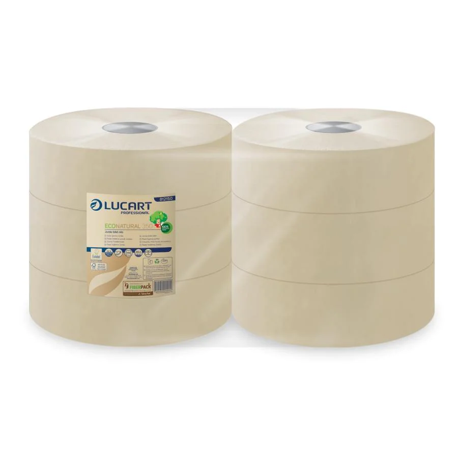 [D02-04LUA] LUCART ECONATURAL 350 - papier Wc Jumbo - 6x350m - 2plis