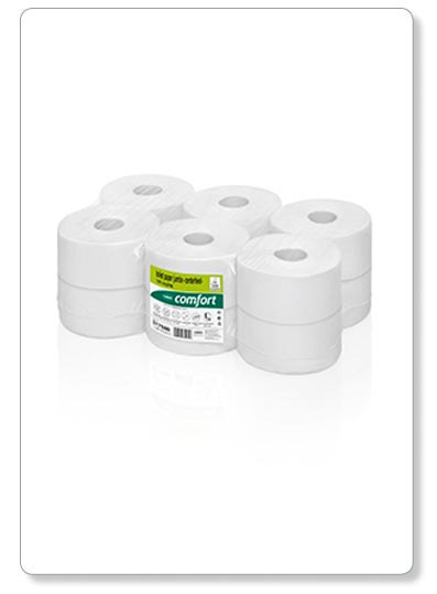 [D03-11WD] Pap WC Mini-Jumbo (feuille à feuille) - recyclé - 12rlx - 2plis