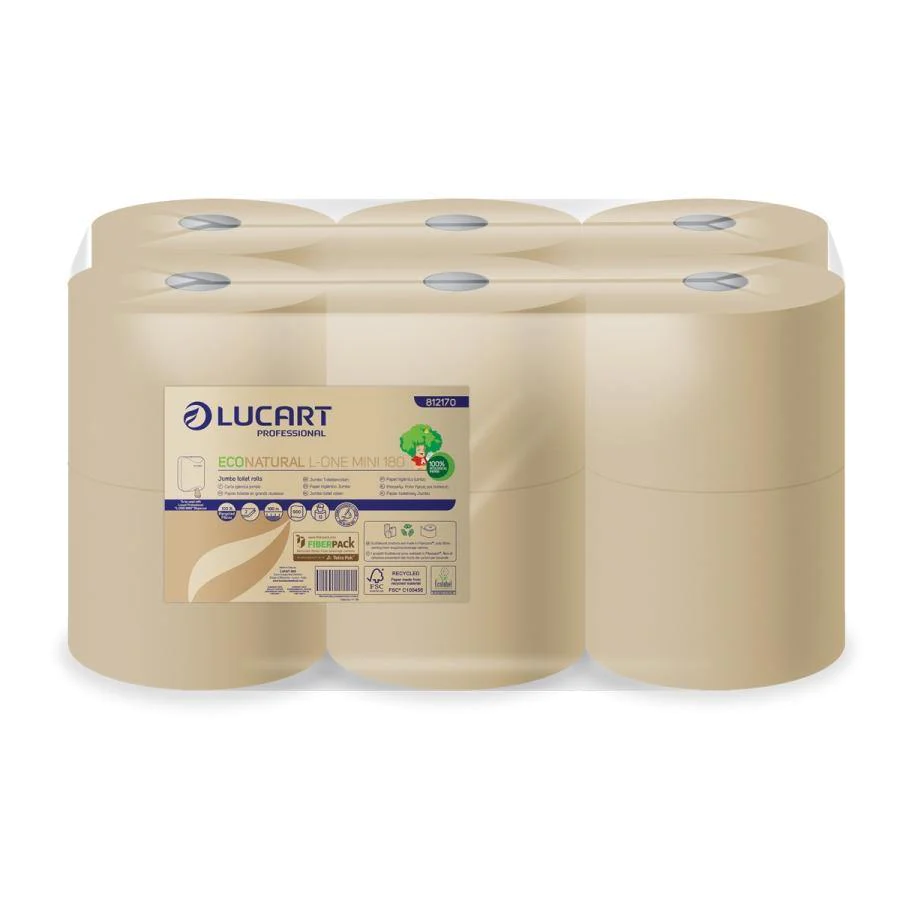 [D03-23LUA] LUCART ECONATURAL L-ONE MINI 180 - papier Wc Mini-Jumbo - havane -