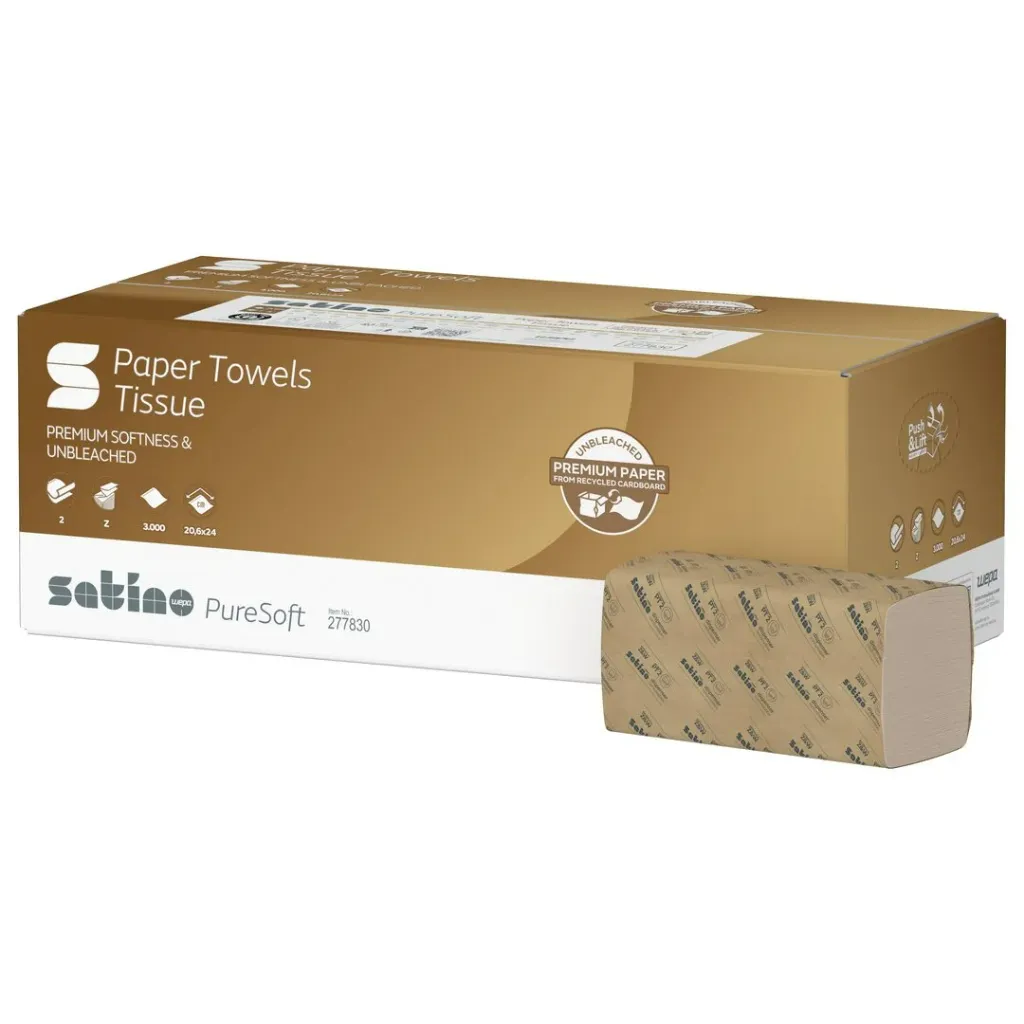 [D05-05WD] SATINO PURE SOFT Z - essuie-mains Z - havane - 20,6x24cm - 3750pcs
