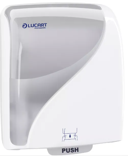 [D06-10LU] LUCART ID - autocut handtowel dispenser - blanc/transparent