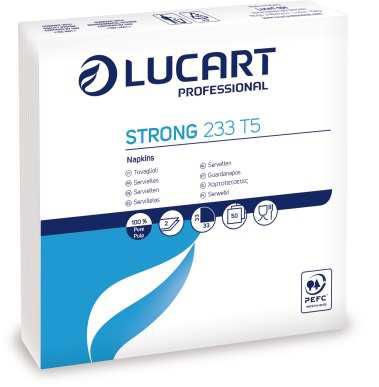 [D07-02LU] LUCART STRONG 233 T5  - serv. blanc - 2400pcs  - 33x33cm - 2plis