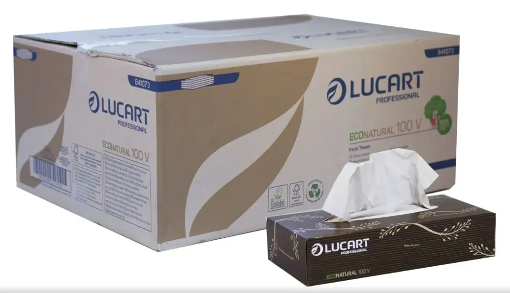 [D09-03LUA] LUCART ECONATURAL Facial Tissue - havane - 40x100pcs - 2 plis