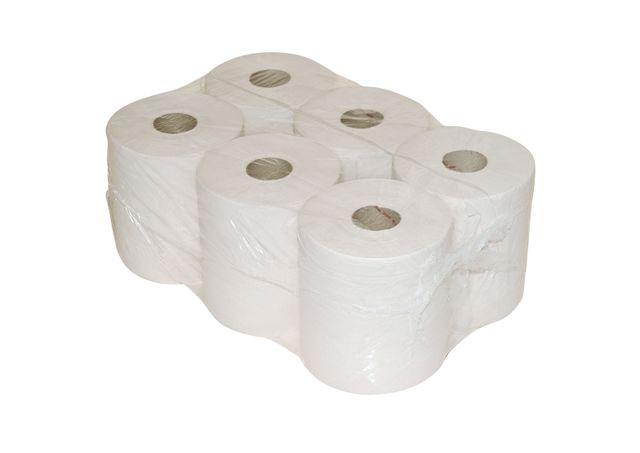 [D11-13WD] Rouleaux Midi (feuille à feuille) - recyclé blanc - 6x138m - 2plis