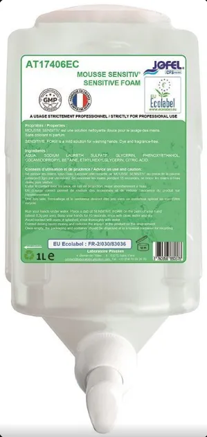 [D19-32] JOFEL - mousse sensitiv, sans colorant, ni parfum - 1lit