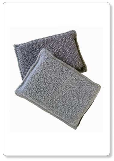 [E03-33] Eponge grattante en microfibre grise - 2 faces