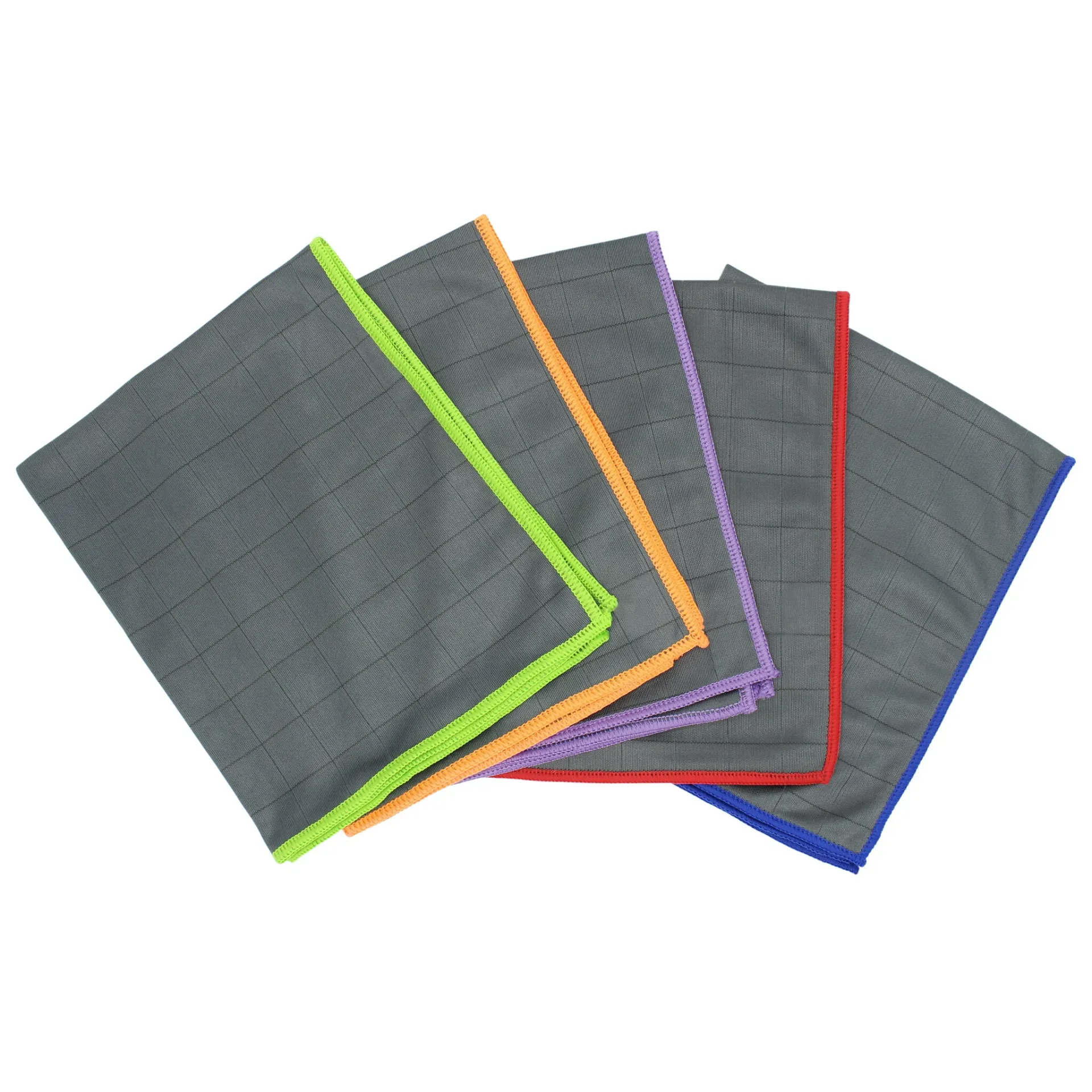 [E05-71] CARBONE - lavette en microfibre 40x50cm (sachet de 5pcs panaché)