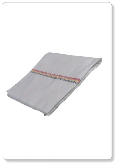 Torchon coton - lignes nationale blanc - 60x70cm