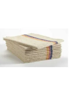 Torchon coton - lignes nationale blanc - 50x60cm