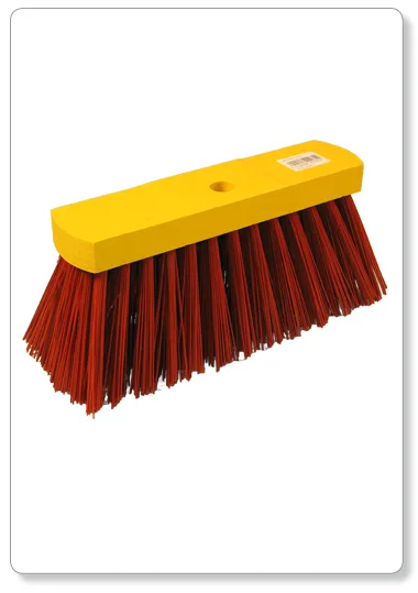 Balai de rue industriel - PVC rouge - 30cm