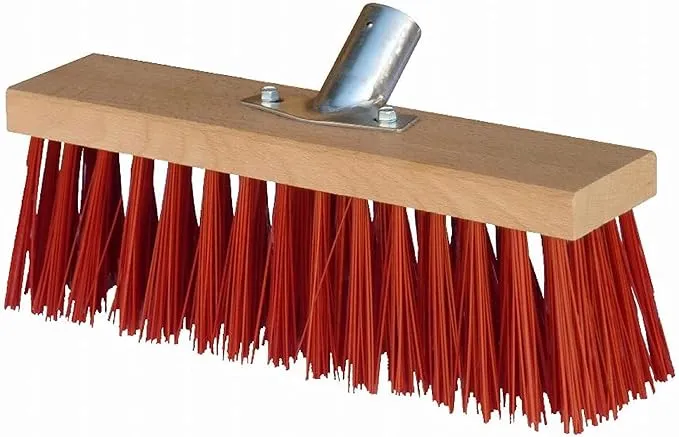 Balai de rue en PVC rouge - 30cm avec douille