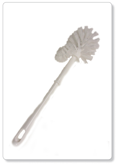 [E16-03] Brosse WC avec essuie-bord - blanc