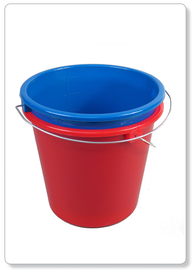 [E19-01] Seau renforcé en PVC - bleu - 5lit