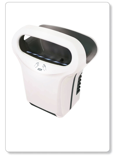 [M50-01] EXP'AIR - sèche-mains à air pulsé - blanc - bac récup. - 1200W