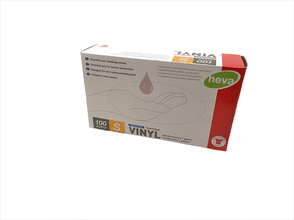 [P01-42] Gants en VINYLE transparent - non poudré - 100pcs - M