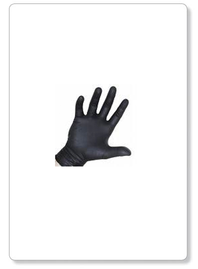 [P02-07L] Gants en NITRILE LONG noir - non poudré - 50pcs - L