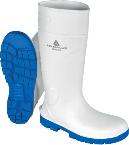 [P14-0142] KEMIS - botte de sécurité en PVC - S4 CI SRC - blanc/bleu - 42