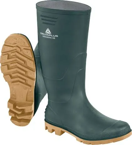 [P14-3242] GROUND HC OB SRA - botte de travail en PVC - vert/beige - 42