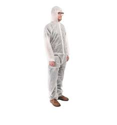 [P17-06] COMBINAISON BASIC à capuche en polypropylène blanc - L