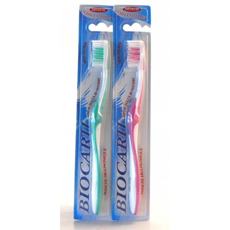 [PHP-002R] BIOCARIL - brosse à dents - emballée individuellement - medium