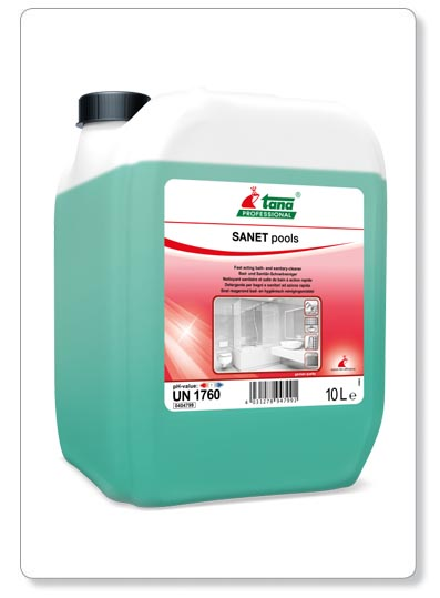 [PJSAN05-24] SANET POOLS - détartrant dégraissant sanitaire - 10lit