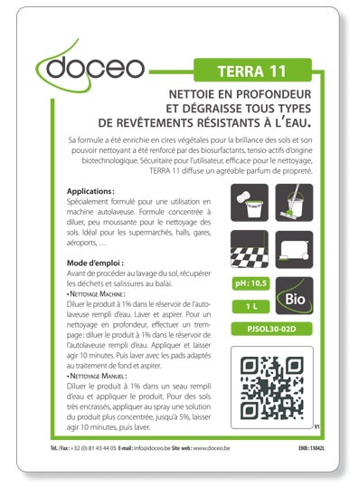 [PJSOL30-03D] TERRA 11 - nettoyant, dégraissant pour sols - 200lit